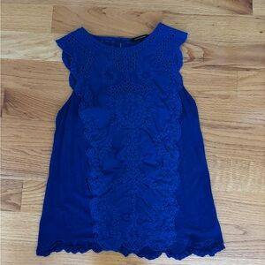 Banana Republic Royal Blue Eyelet Top